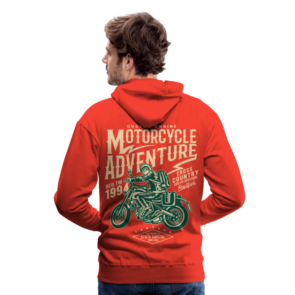 Men's Windproof Motorcycle Fleece Hoodie - Thermal Riding Sweatshirt