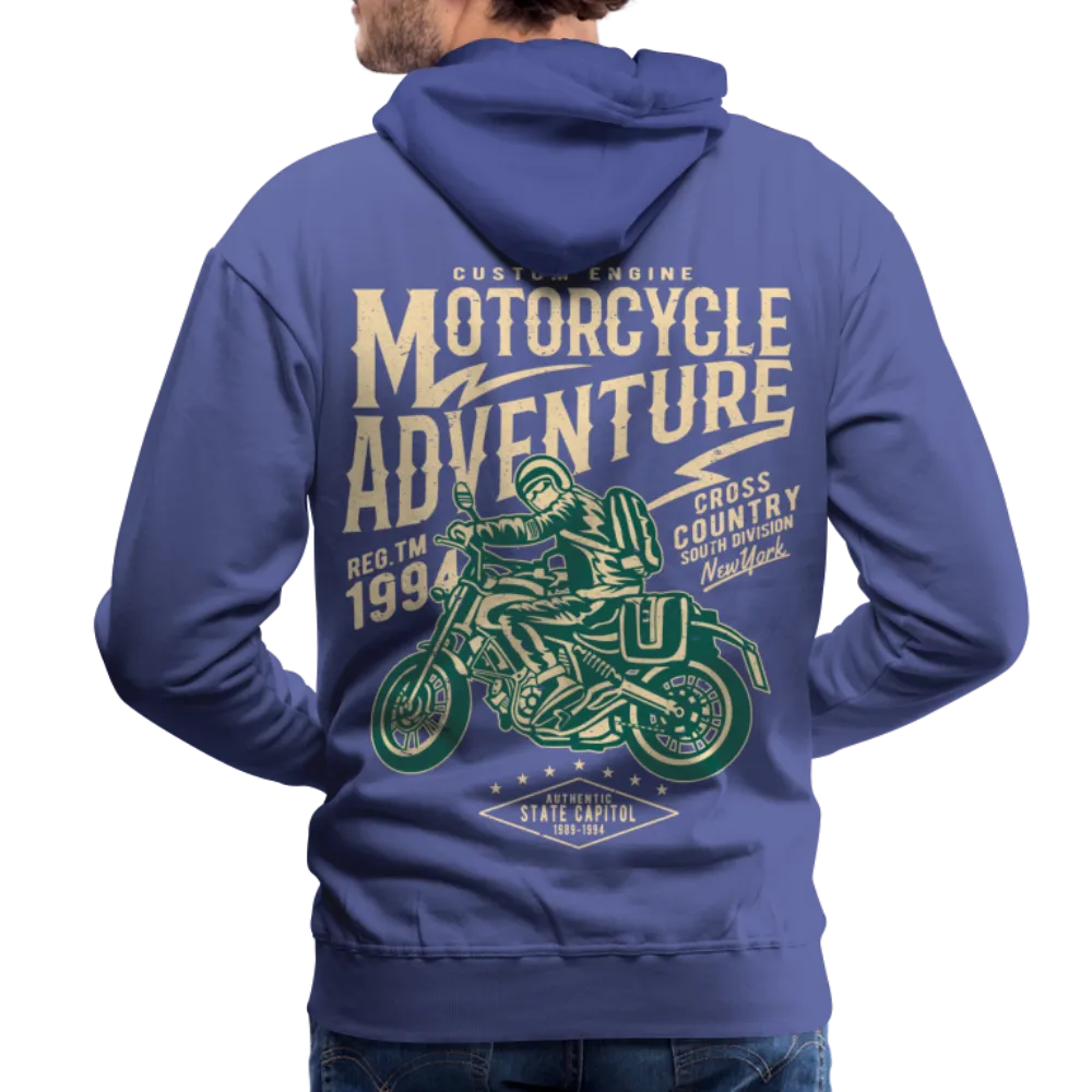 Men's Windproof Motorcycle Fleece Hoodie - Thermal Riding Sweatshirt