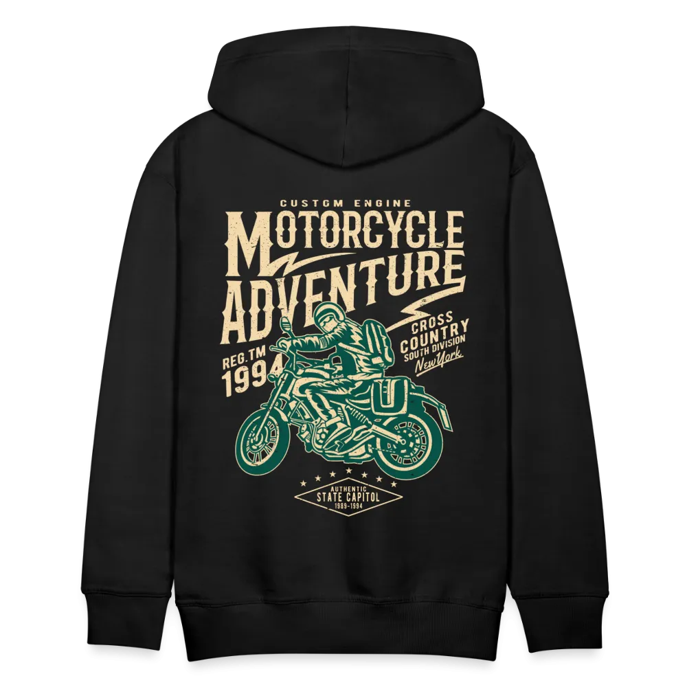 Men's Windproof Motorcycle Fleece Hoodie - Thermal Riding Sweatshirt