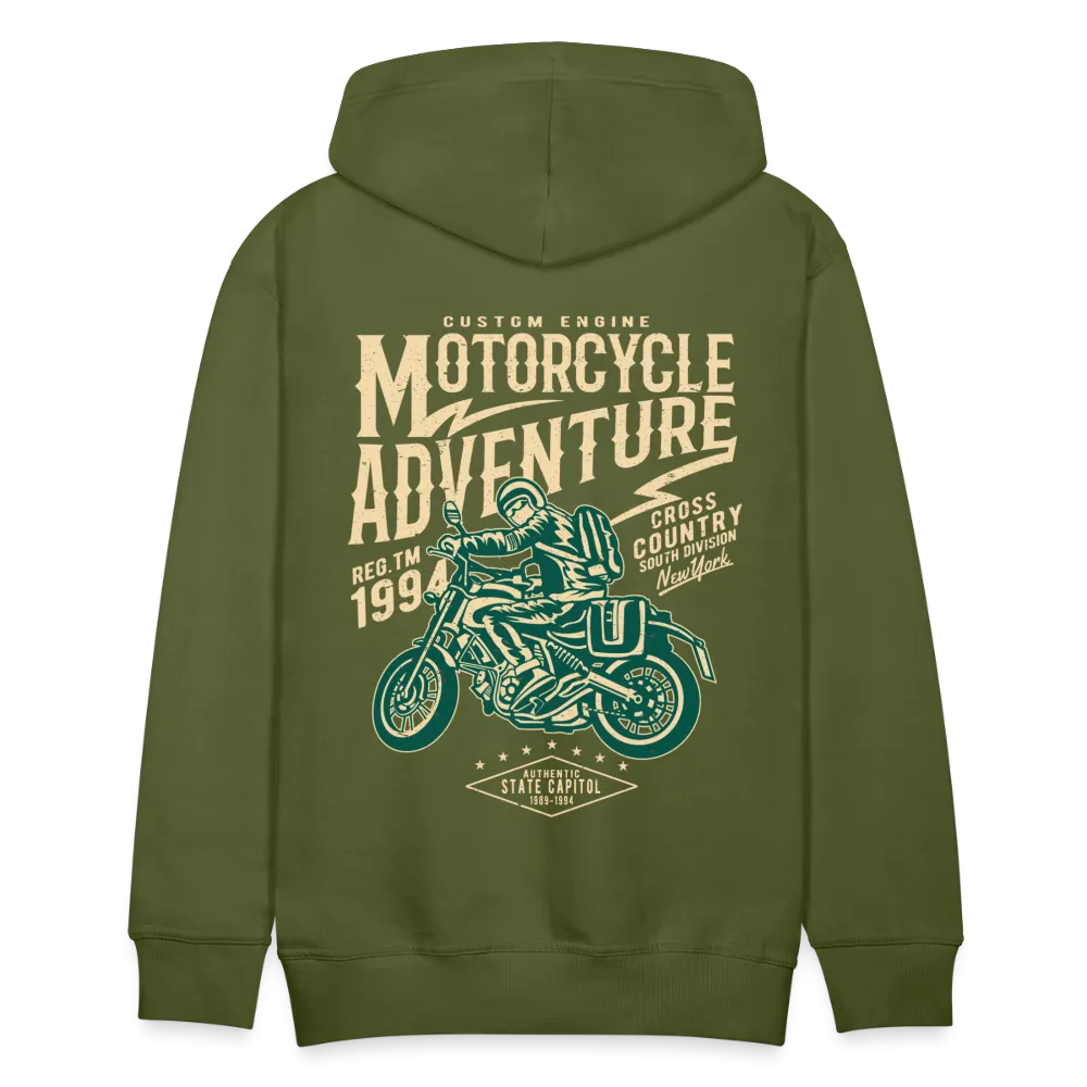 Men's Windproof Motorcycle Fleece Hoodie - Thermal Riding Sweatshirt