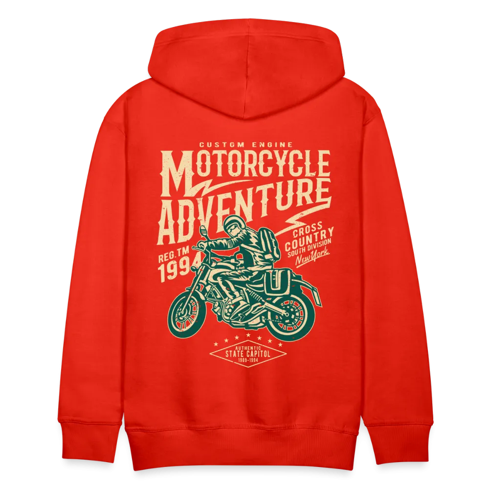 Men's Windproof Motorcycle Fleece Hoodie - Thermal Riding Sweatshirt