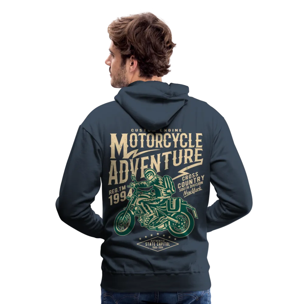 Men's Windproof Motorcycle Fleece Hoodie - Thermal Riding Sweatshirt