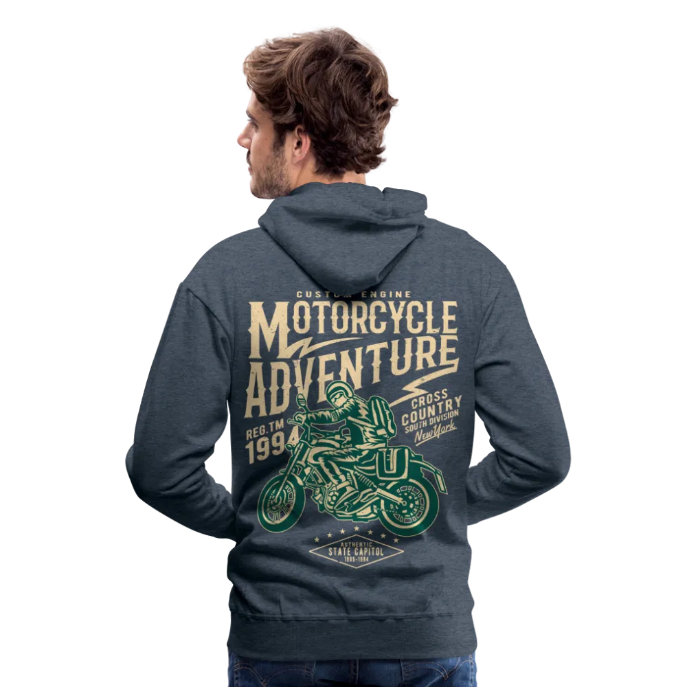Men's Windproof Motorcycle Fleece Hoodie - Thermal Riding Sweatshirt