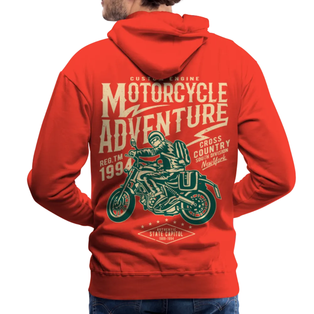 Men's Windproof Motorcycle Fleece Hoodie - Thermal Riding Sweatshirt