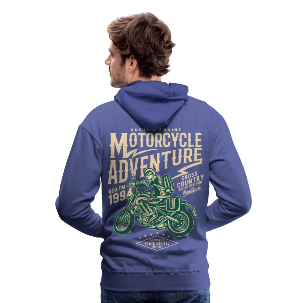 Men's Windproof Motorcycle Fleece Hoodie - Thermal Riding Sweatshirt