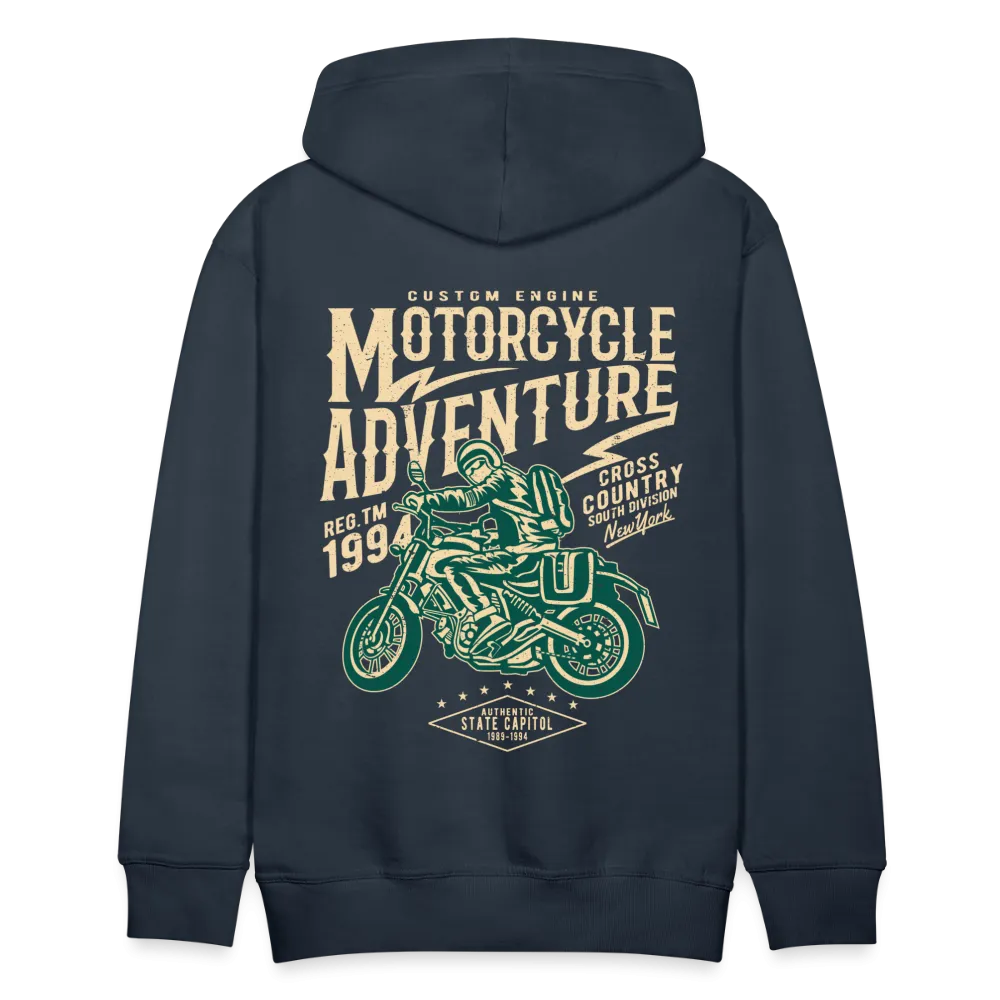 Men's Windproof Motorcycle Fleece Hoodie - Thermal Riding Sweatshirt