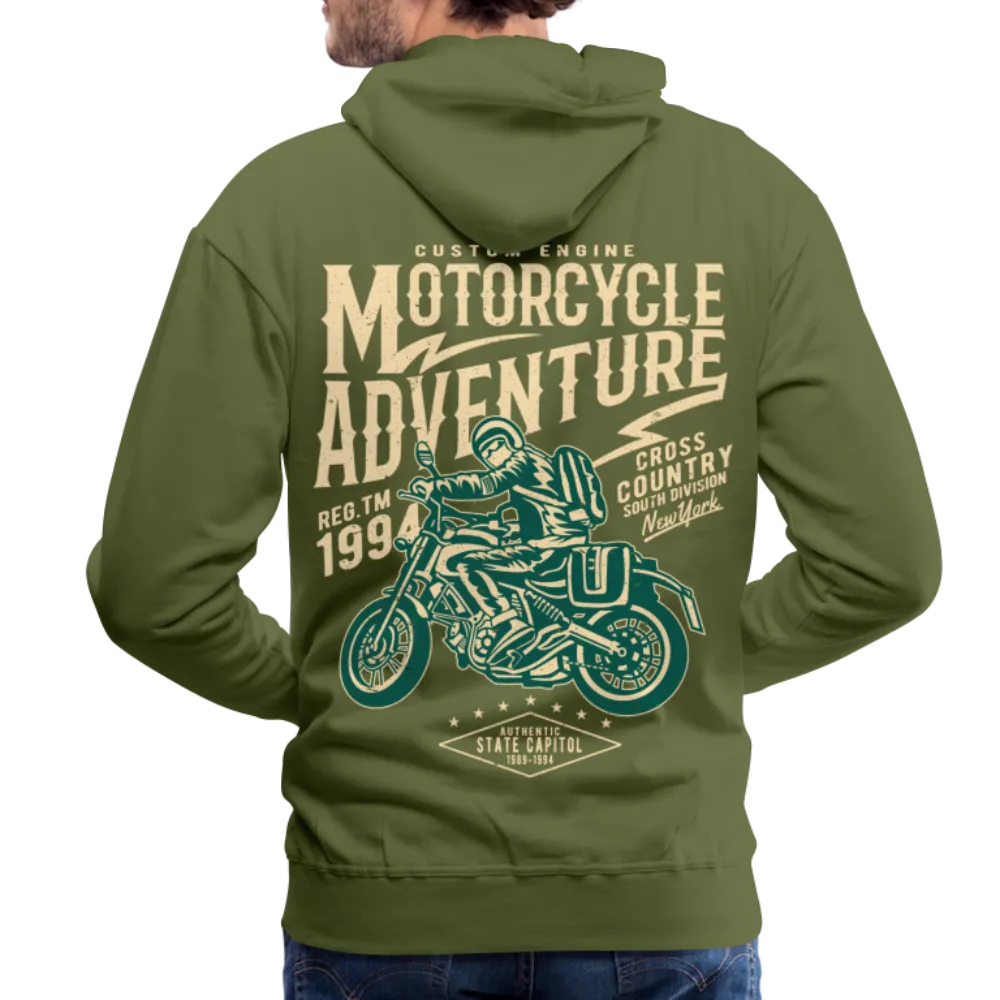 Men's Windproof Motorcycle Fleece Hoodie - Thermal Riding Sweatshirt