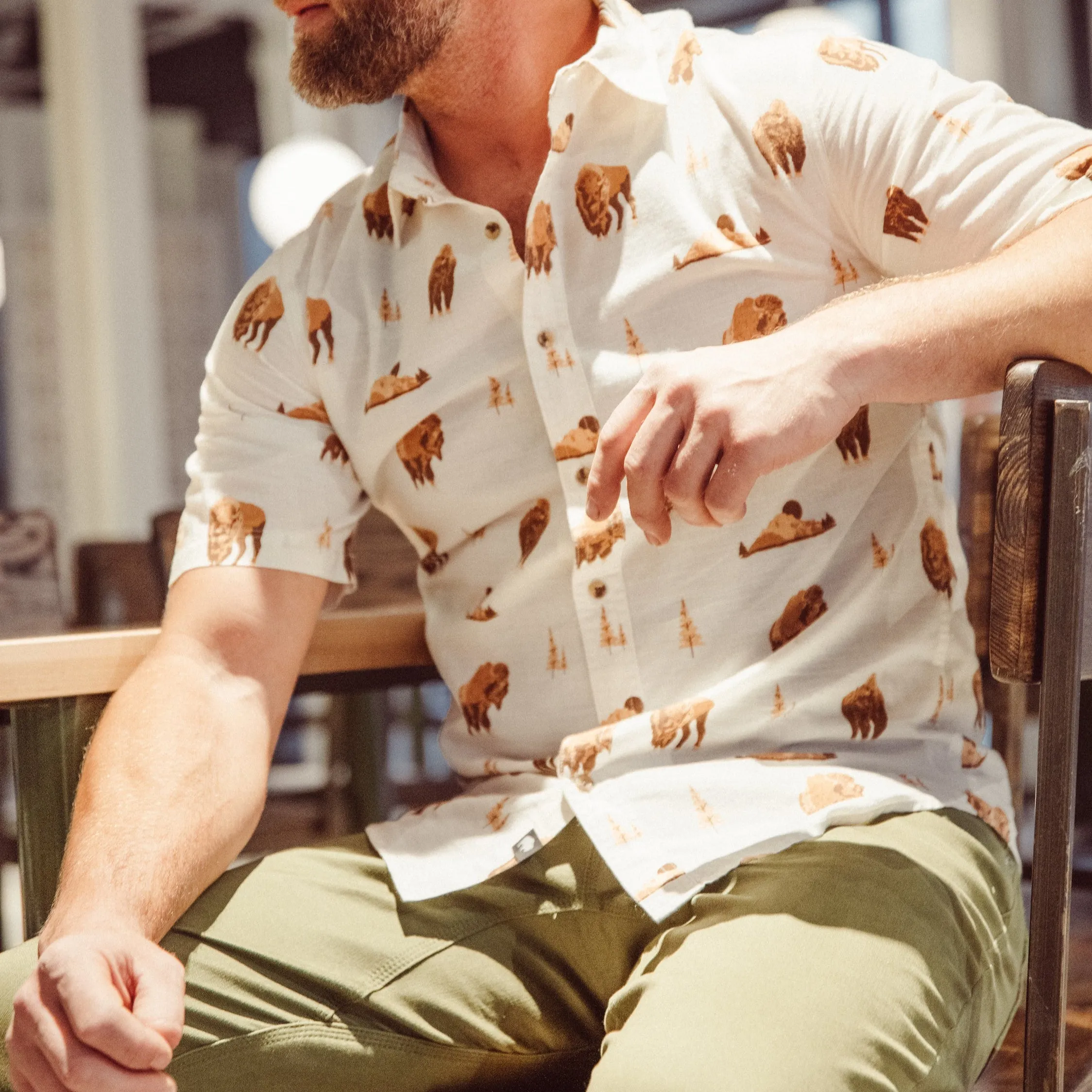Men's Yellowstone Short Sleeve Woven Shirt