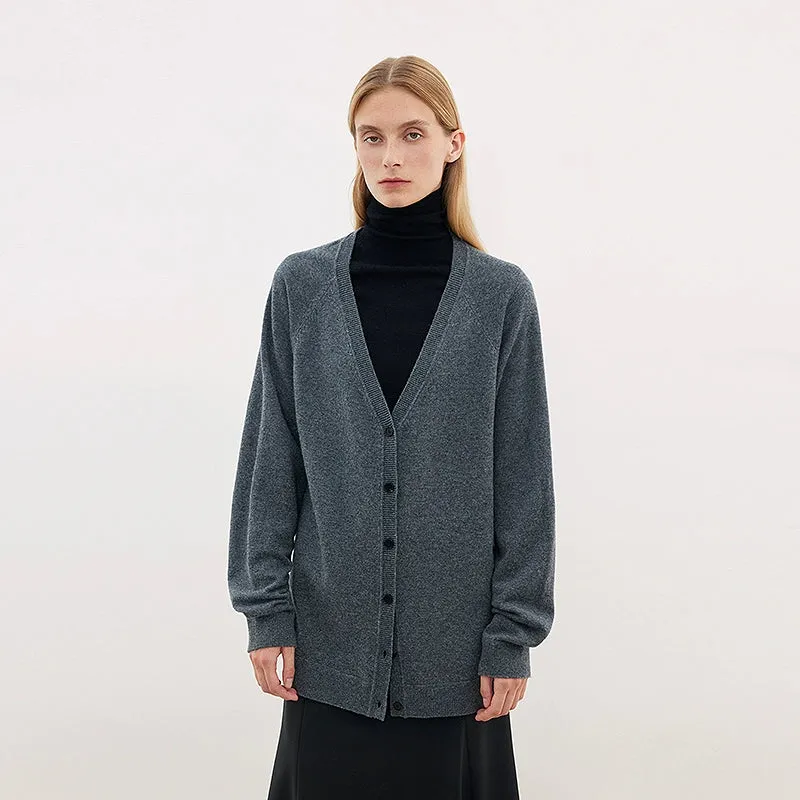 Merino Wool V-Neck Cardigan
