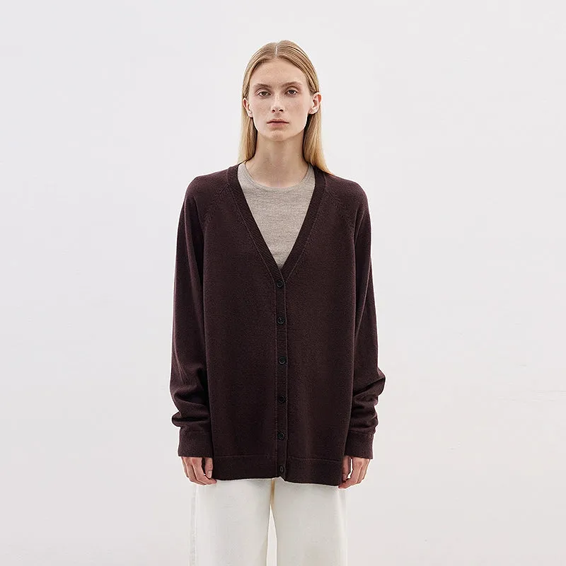Merino Wool V-Neck Cardigan