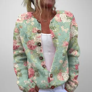 Merry | Elegant Vest With Flower Print