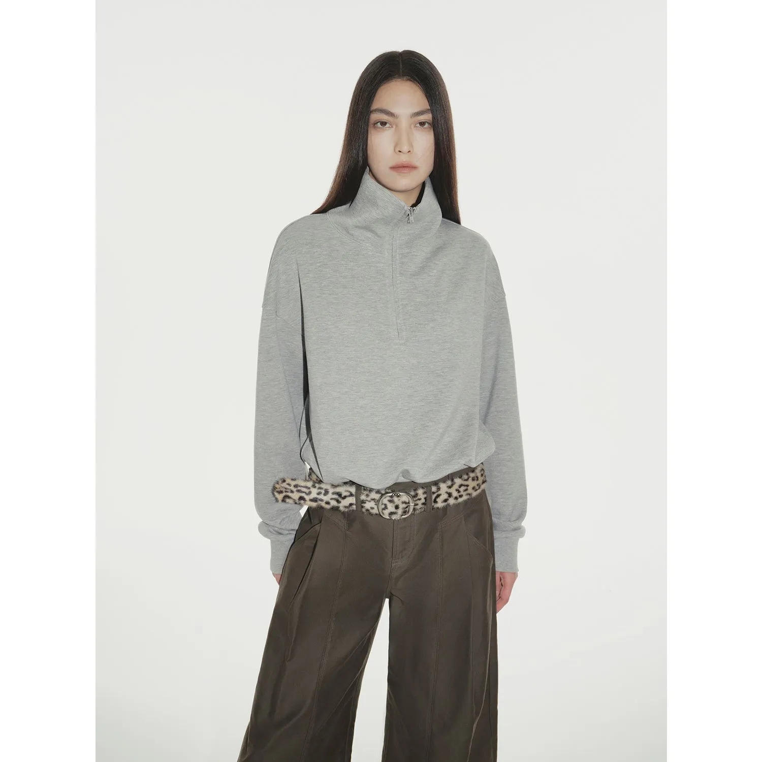 Minimalist Zip-Up Sweatshirt