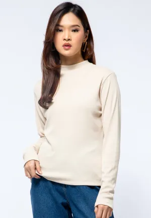 Mock Neck Long Sleeve T-shirt