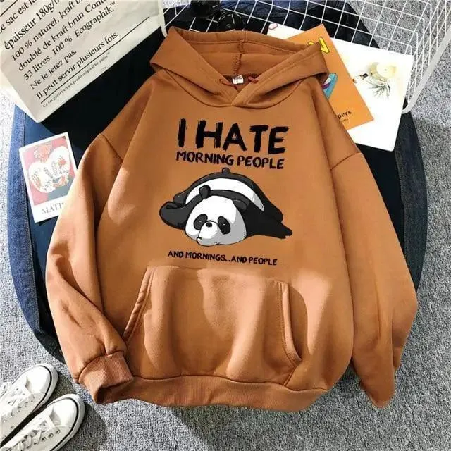 Modern Print New Women's Sweatshirt Warm Vintage Pullover For Woman Fashion Round Neck Hoodie Female Casual Loose Round Neck Cute Print Fashion Long-Sleeved Sweatshirt Pullover Hoodie