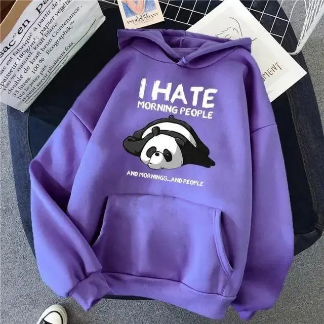 Modern Print New Women's Sweatshirt Warm Vintage Pullover For Woman Fashion Round Neck Hoodie Female Casual Loose Round Neck Cute Print Fashion Long-Sleeved Sweatshirt Pullover Hoodie