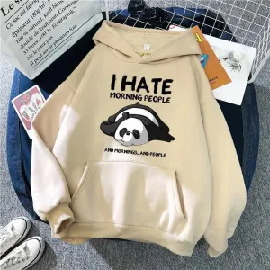 Modern Print New Women's Sweatshirt Warm Vintage Pullover For Woman Fashion Round Neck Hoodie Female Casual Loose Round Neck Cute Print Fashion Long-Sleeved Sweatshirt Pullover Hoodie