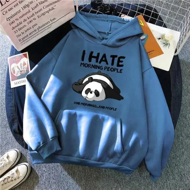 Modern Print New Women's Sweatshirt Warm Vintage Pullover For Woman Fashion Round Neck Hoodie Female Casual Loose Round Neck Cute Print Fashion Long-Sleeved Sweatshirt Pullover Hoodie