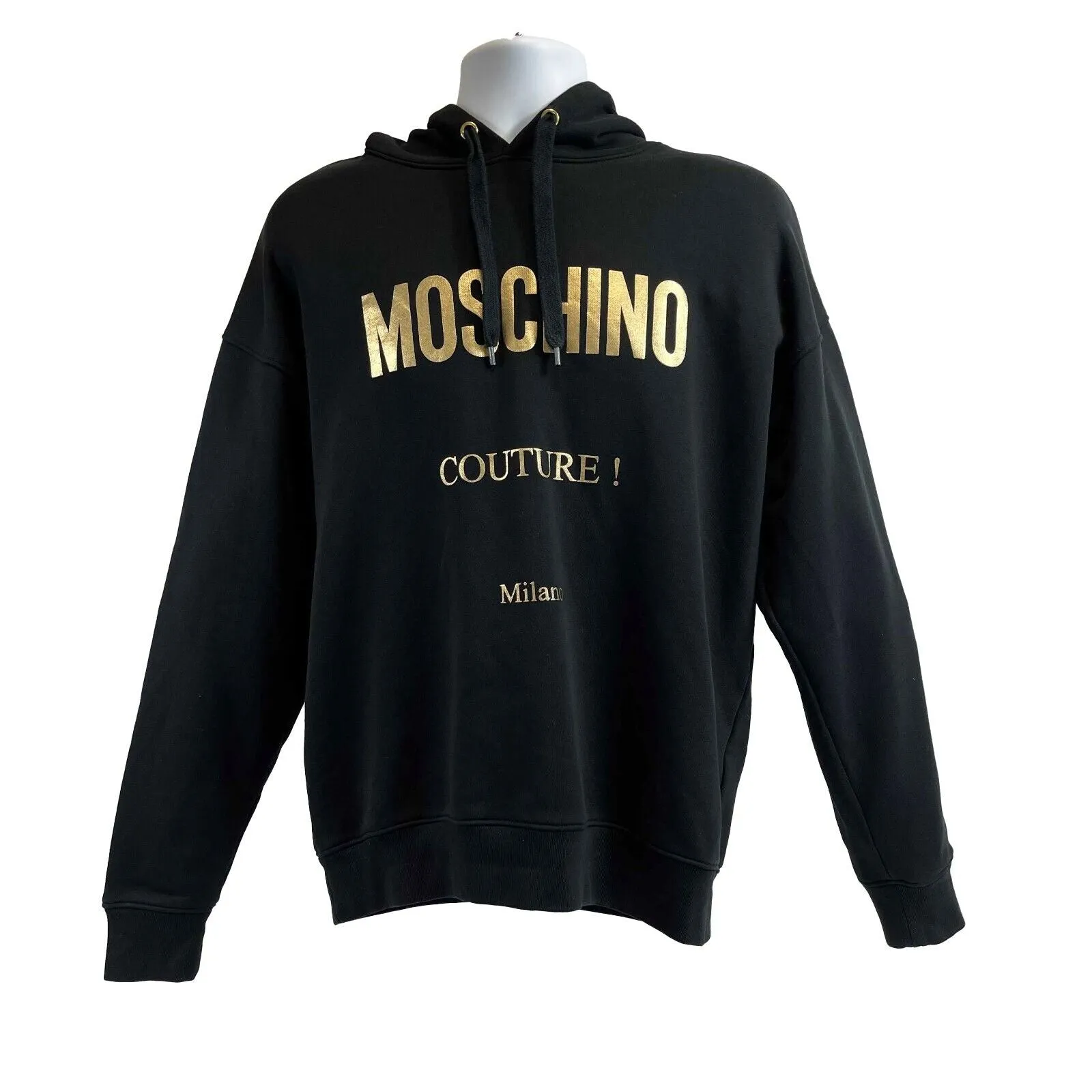 Moschino - Moschino Couture ZA1731 Black / Gold Hoodie - US 40 /EU 50