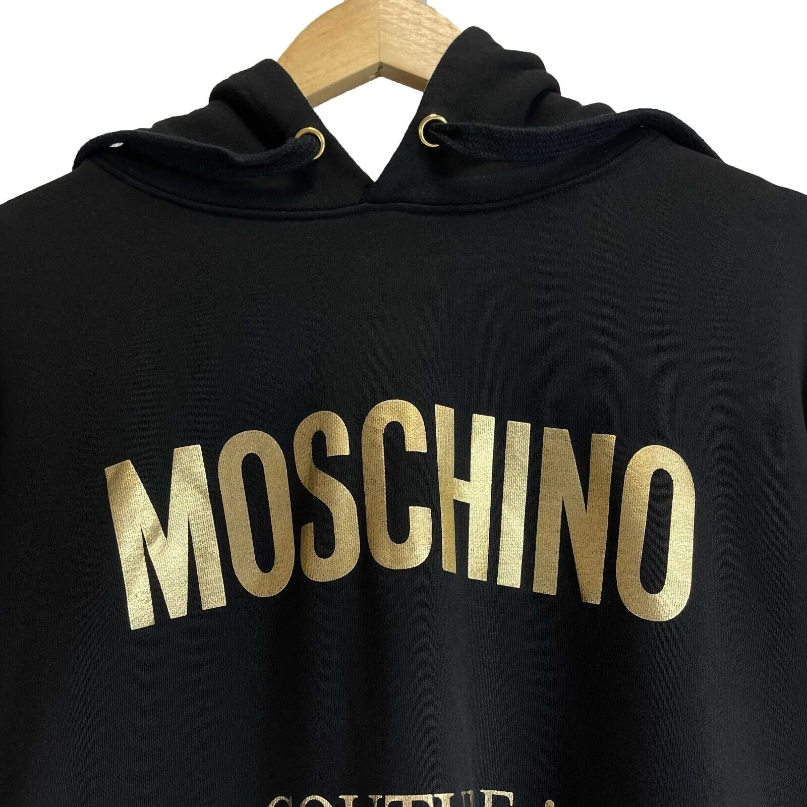 Moschino - Moschino Couture ZA1731 Black / Gold Hoodie - US 40 /EU 50