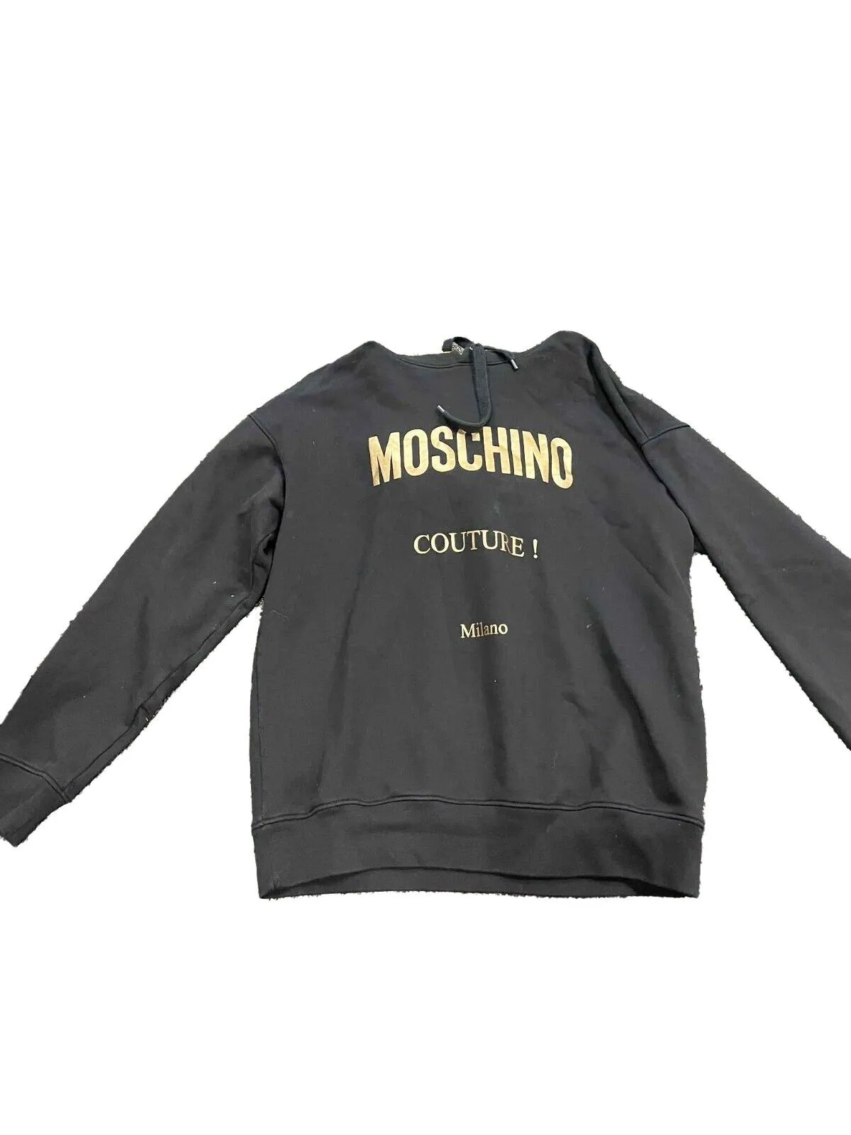 Moschino - Moschino Couture ZA1731 Black / Gold Hoodie - US 40 /EU 50