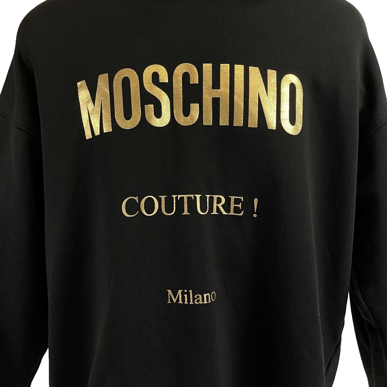 Moschino - Moschino Couture ZA1731 Black / Gold Hoodie - US 40 /EU 50