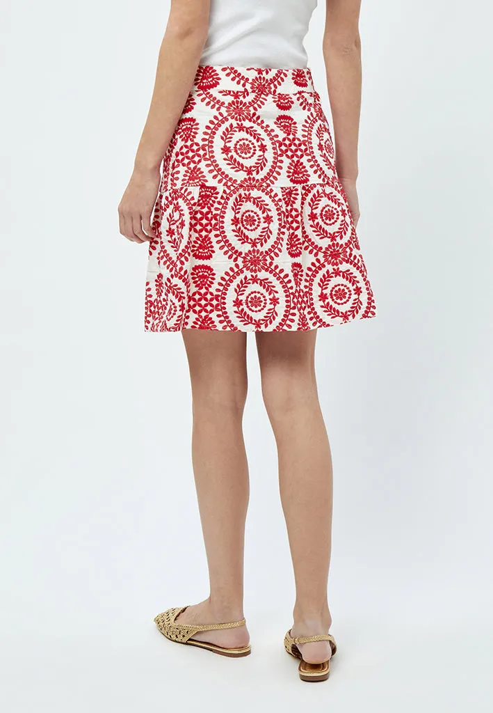 MSMusia Skirt - Lollipop Red Embroidery