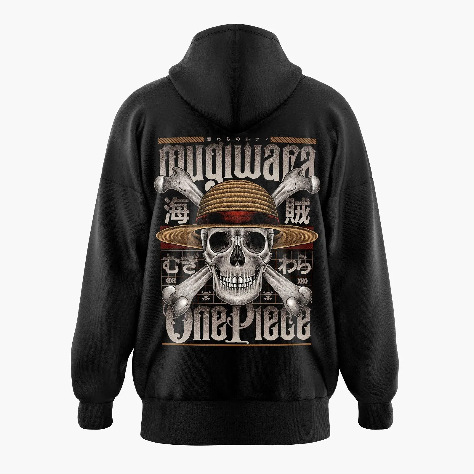 Mugiwara Strawhats Jolly Roger Symbol One Piece Oversized Hoodie