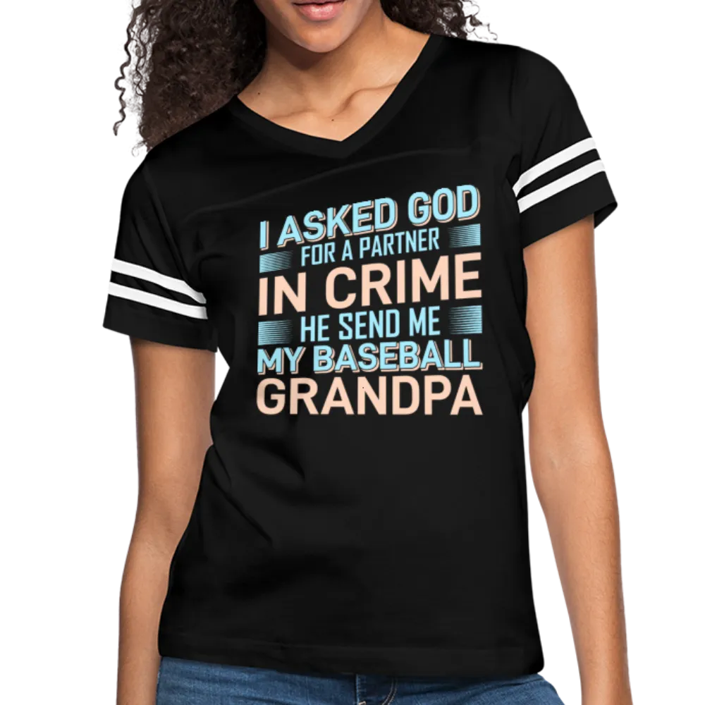 MY BASEBALL GRANDPA Women’s Vintage Sport T-Shirt