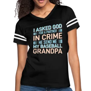MY BASEBALL GRANDPA Women’s Vintage Sport T-Shirt