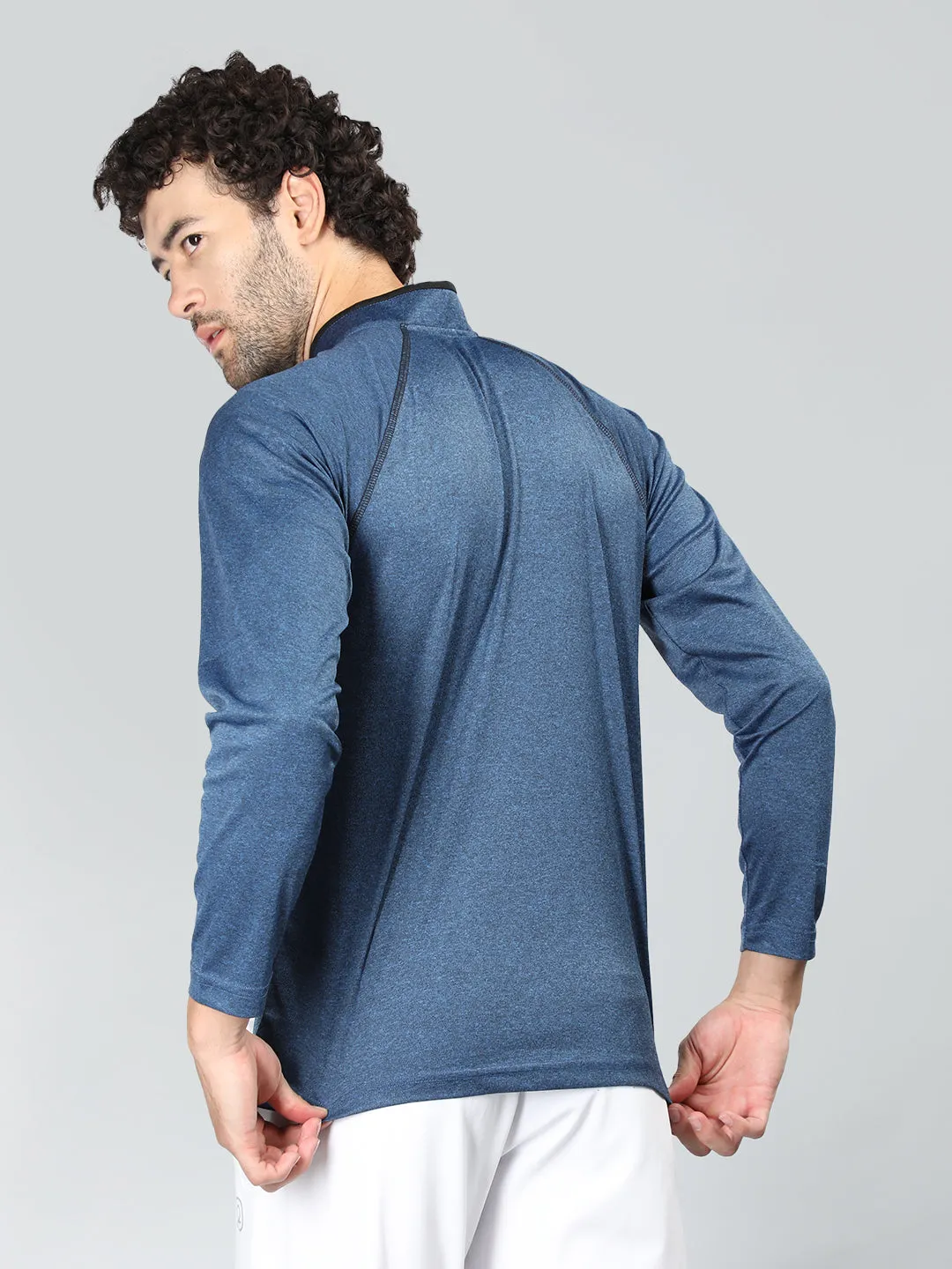 Neva Men T-Neck Full Sleeves T-shirt Textured pattern