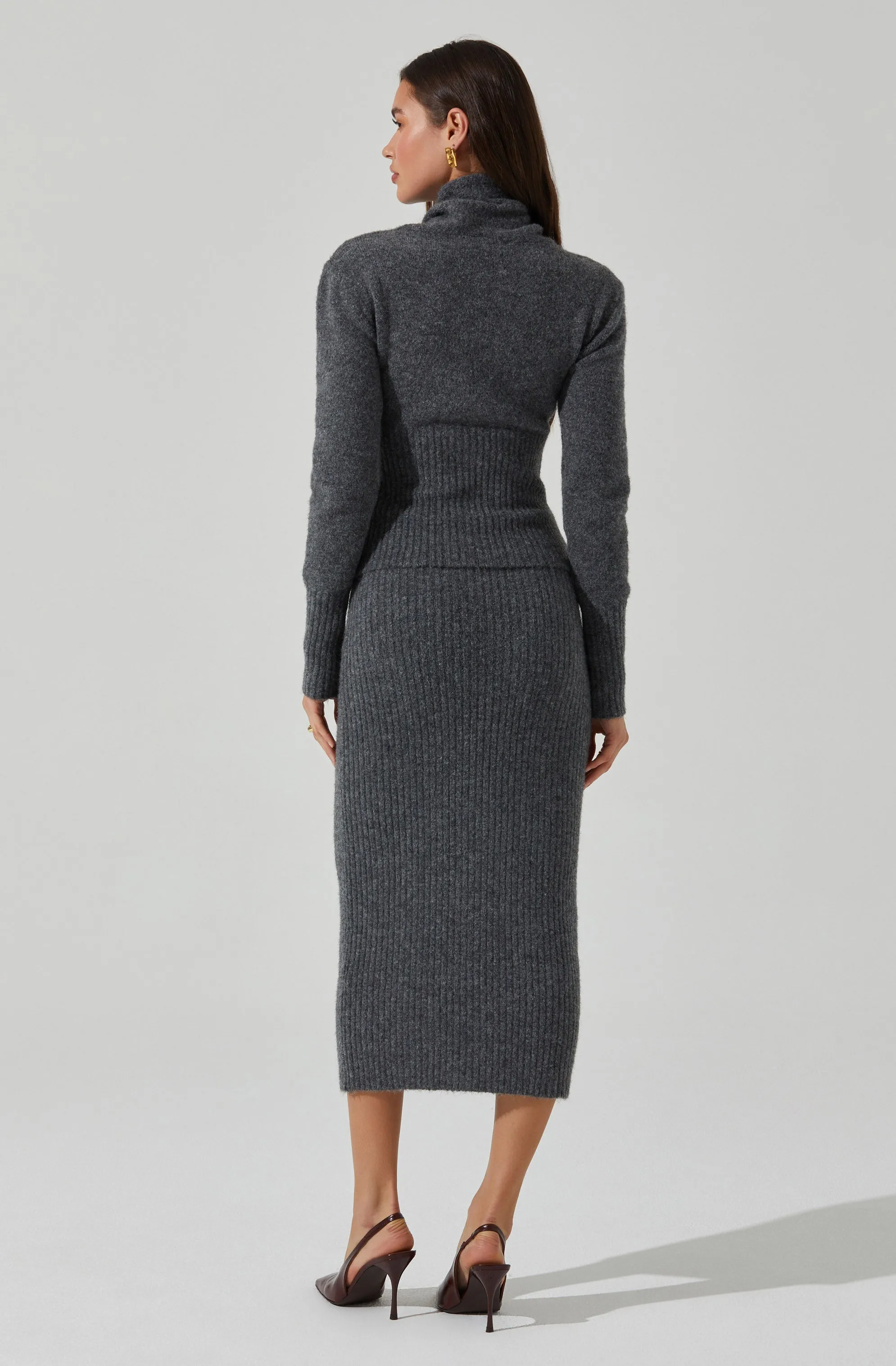 Neve High Neck Crossover Sweater