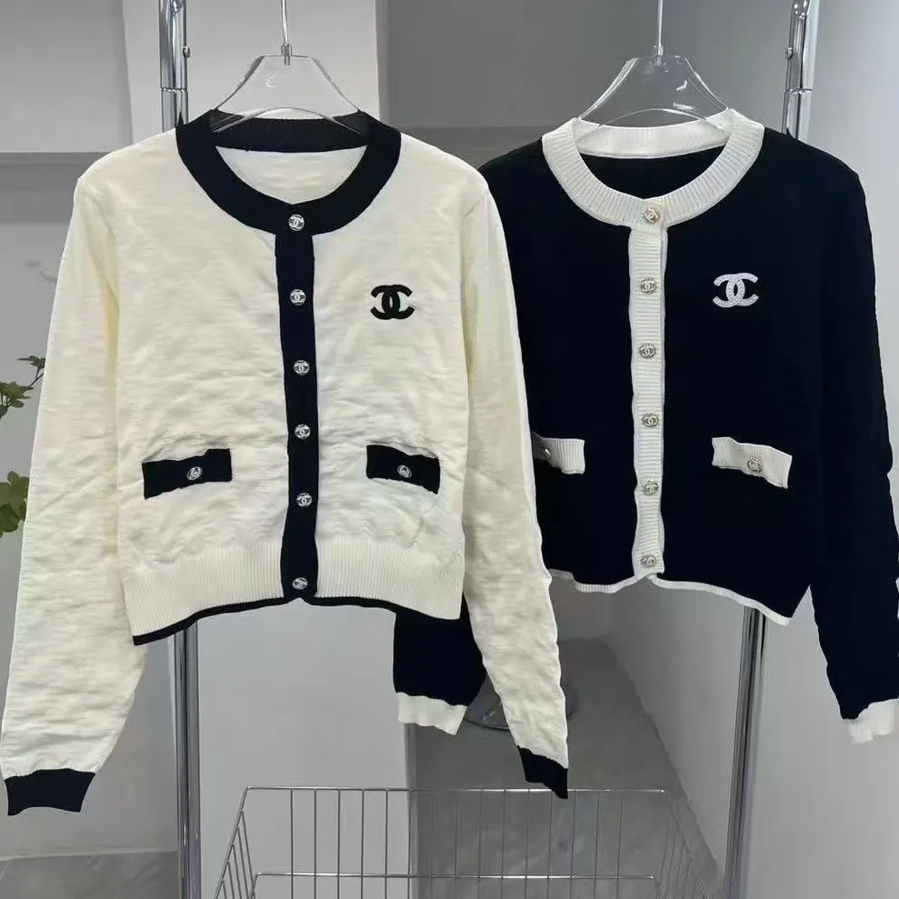 New Embroidered Logo Knit Cardigan