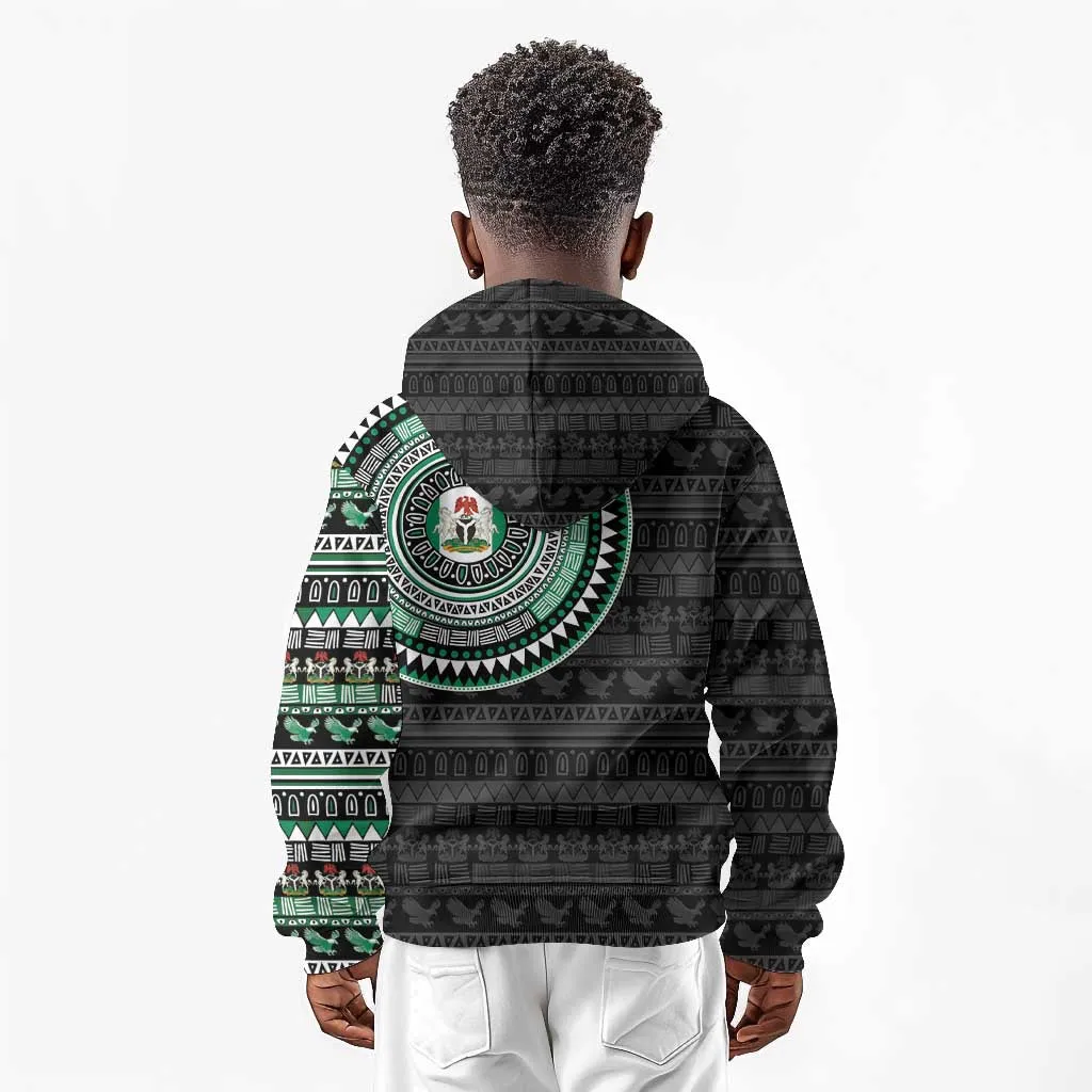 Nigeria African Tribal Pattern Kid Hoodie Chest Arm Tattoo LT15