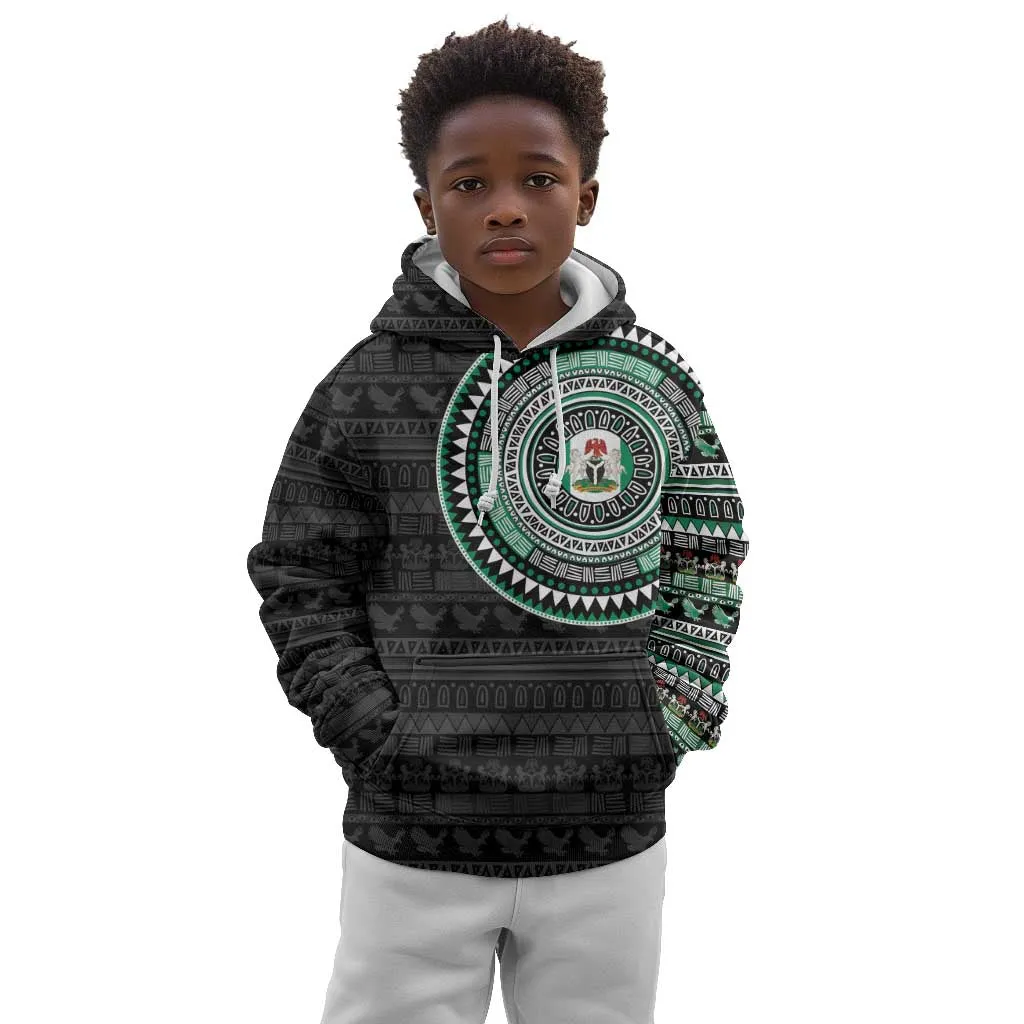 Nigeria African Tribal Pattern Kid Hoodie Chest Arm Tattoo LT15