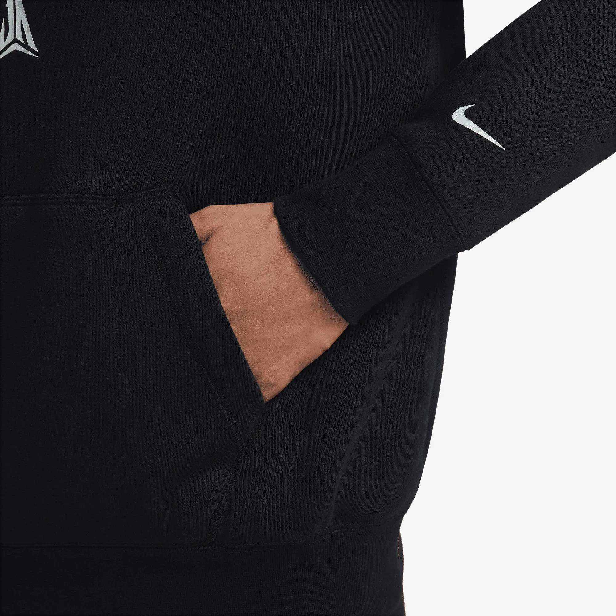 NIKE | JA MORANT JA CLUB FLEECE { BLACK/LIGHT SILVER