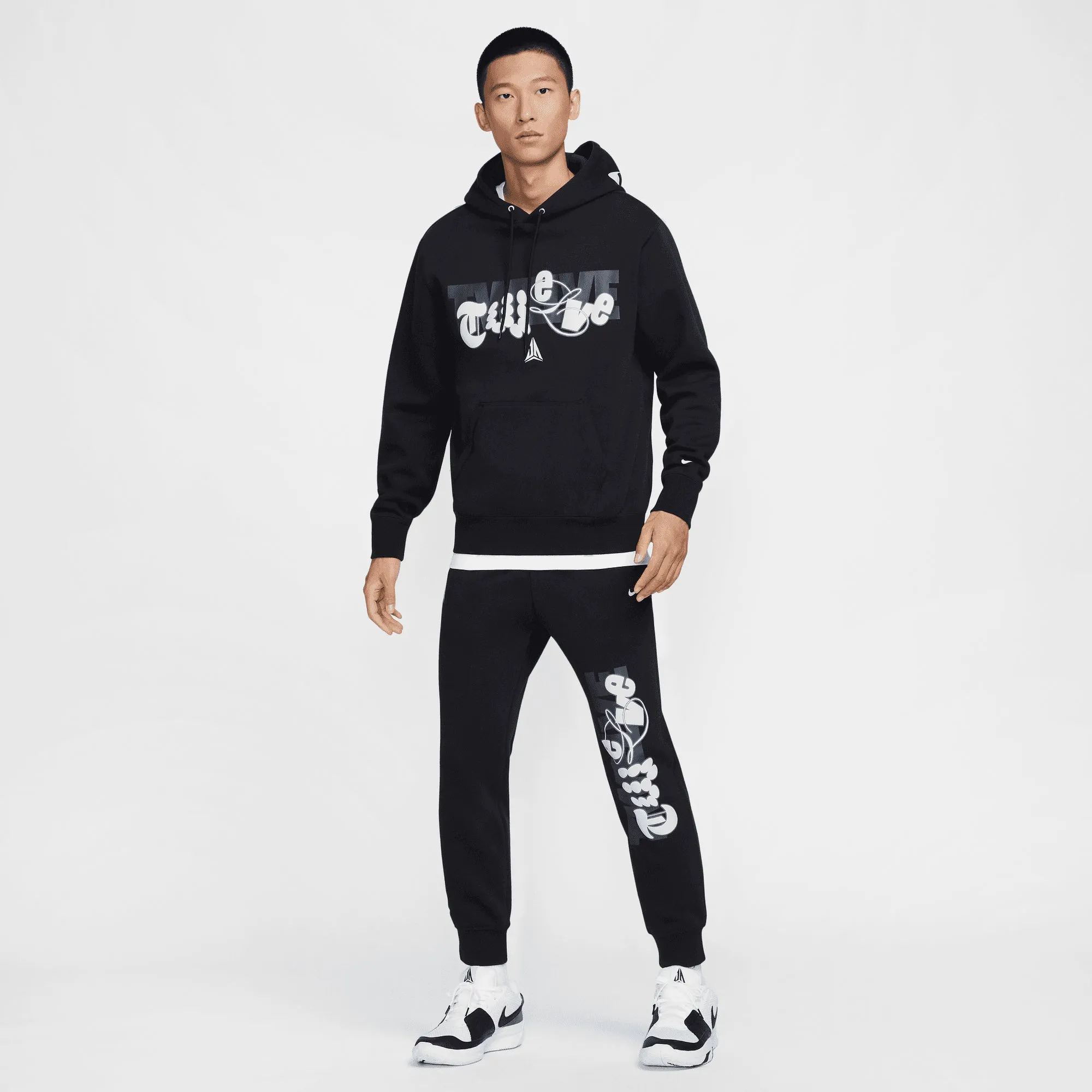 NIKE | JA MORANT JA CLUB FLEECE { BLACK/LIGHT SILVER