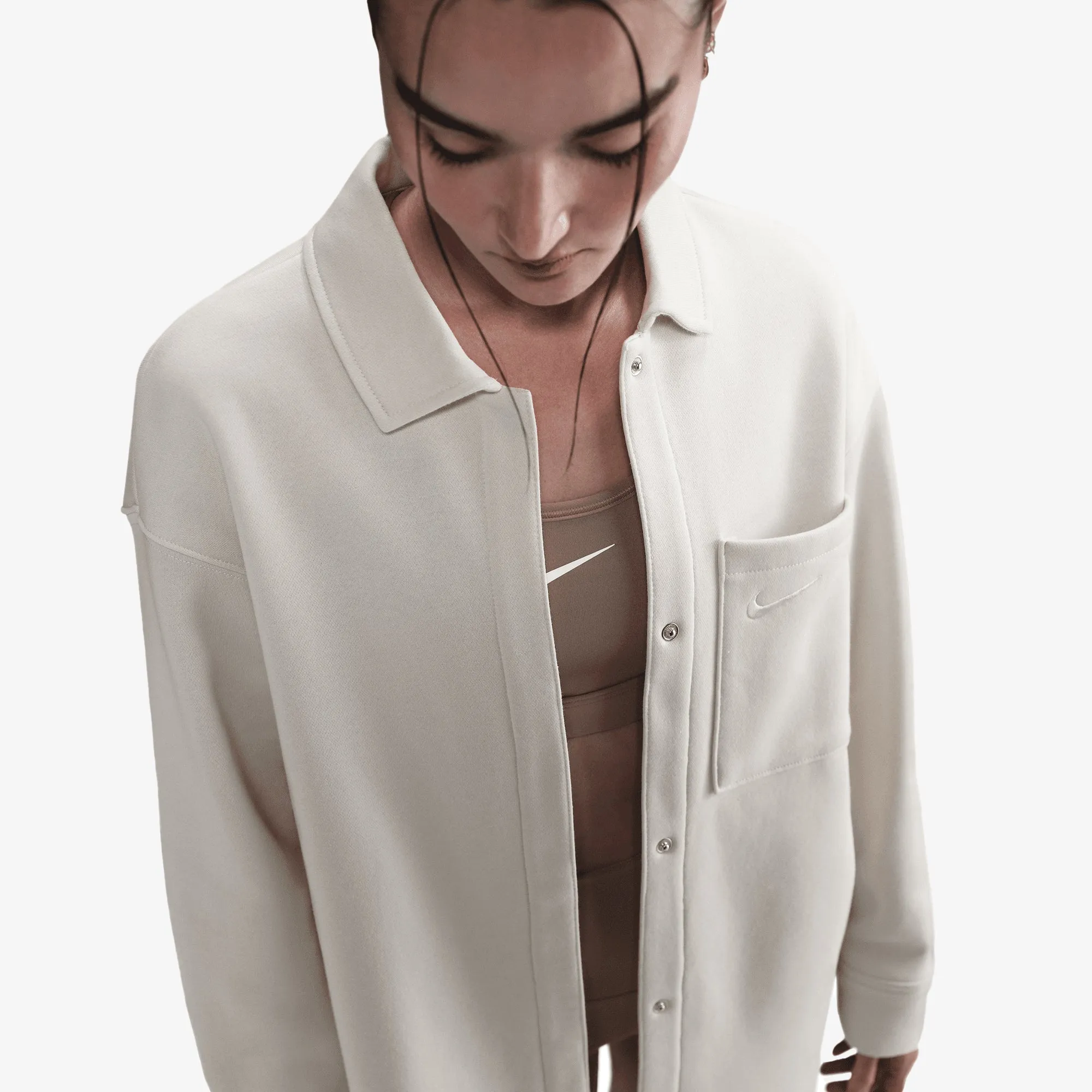 NIKE | PHOENIX FLEECE { LT OREWOOD BRN/SAIL