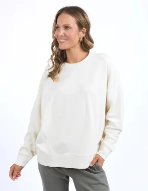 Nina Fleece Crew – Pearl
