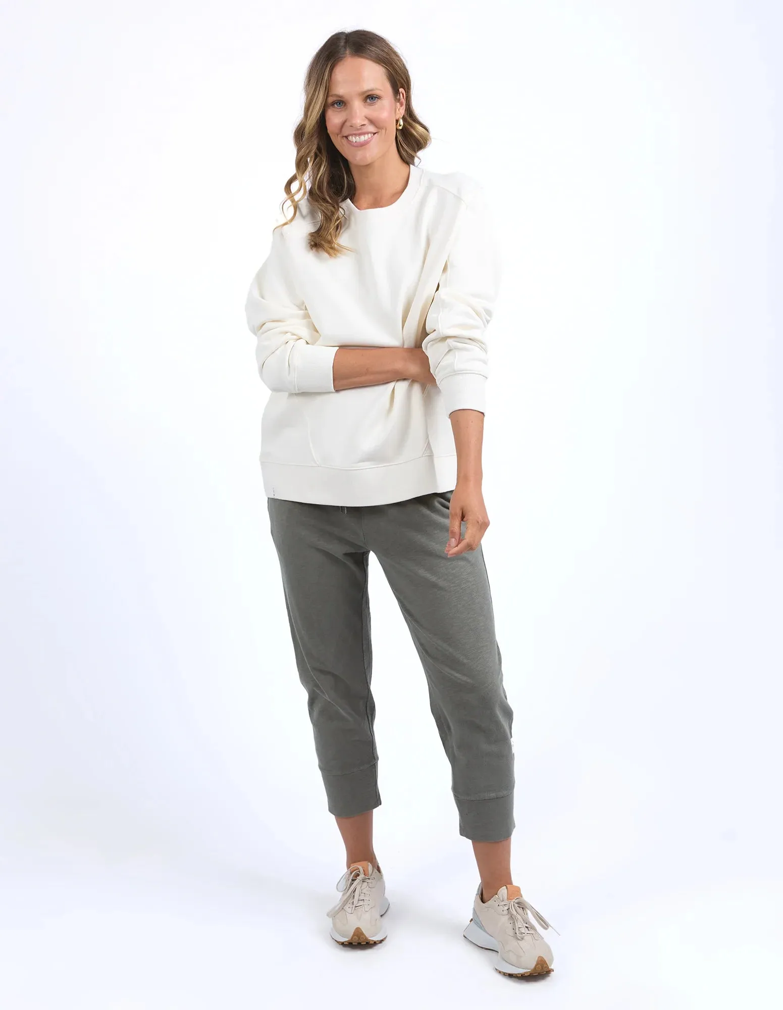 Nina Fleece Crew – Pearl