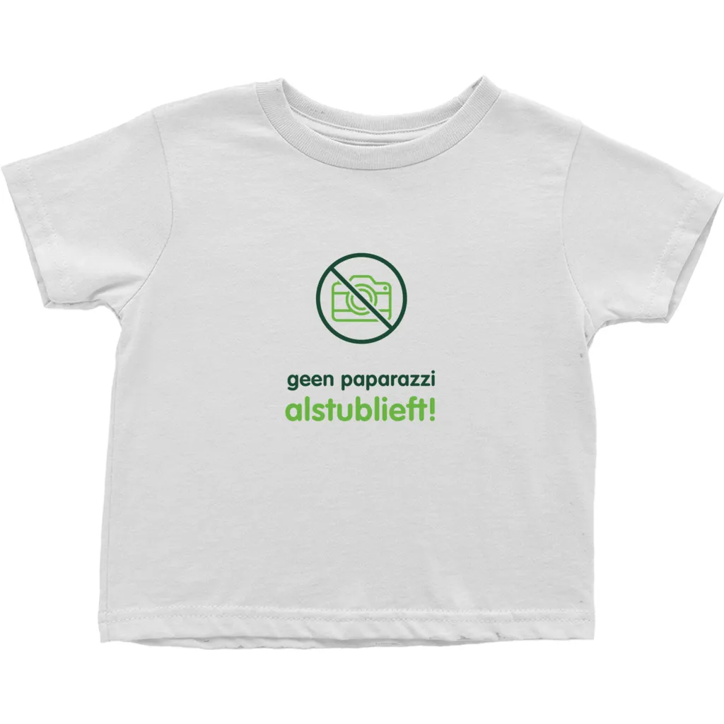 No Paparazzi Toddler T-Shirts (Dutch)