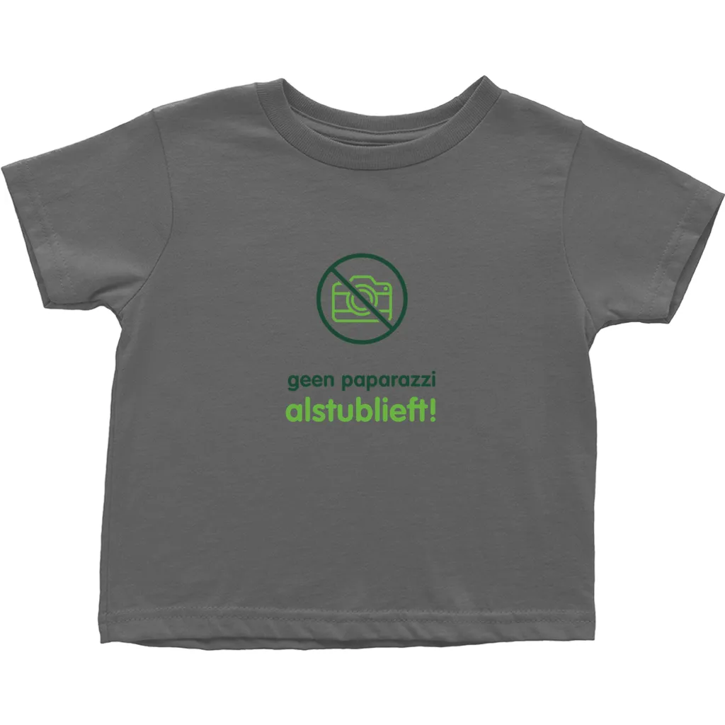 No Paparazzi Toddler T-Shirts (Dutch)