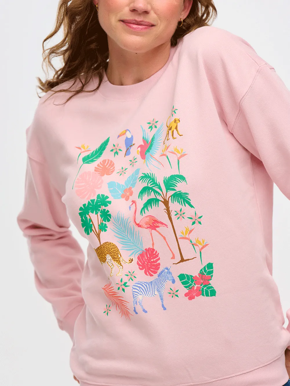 Noah Sweatshirt - PEACH TROPICAL SAFARI
