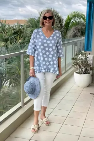 Noemi - V-neck Printed Top