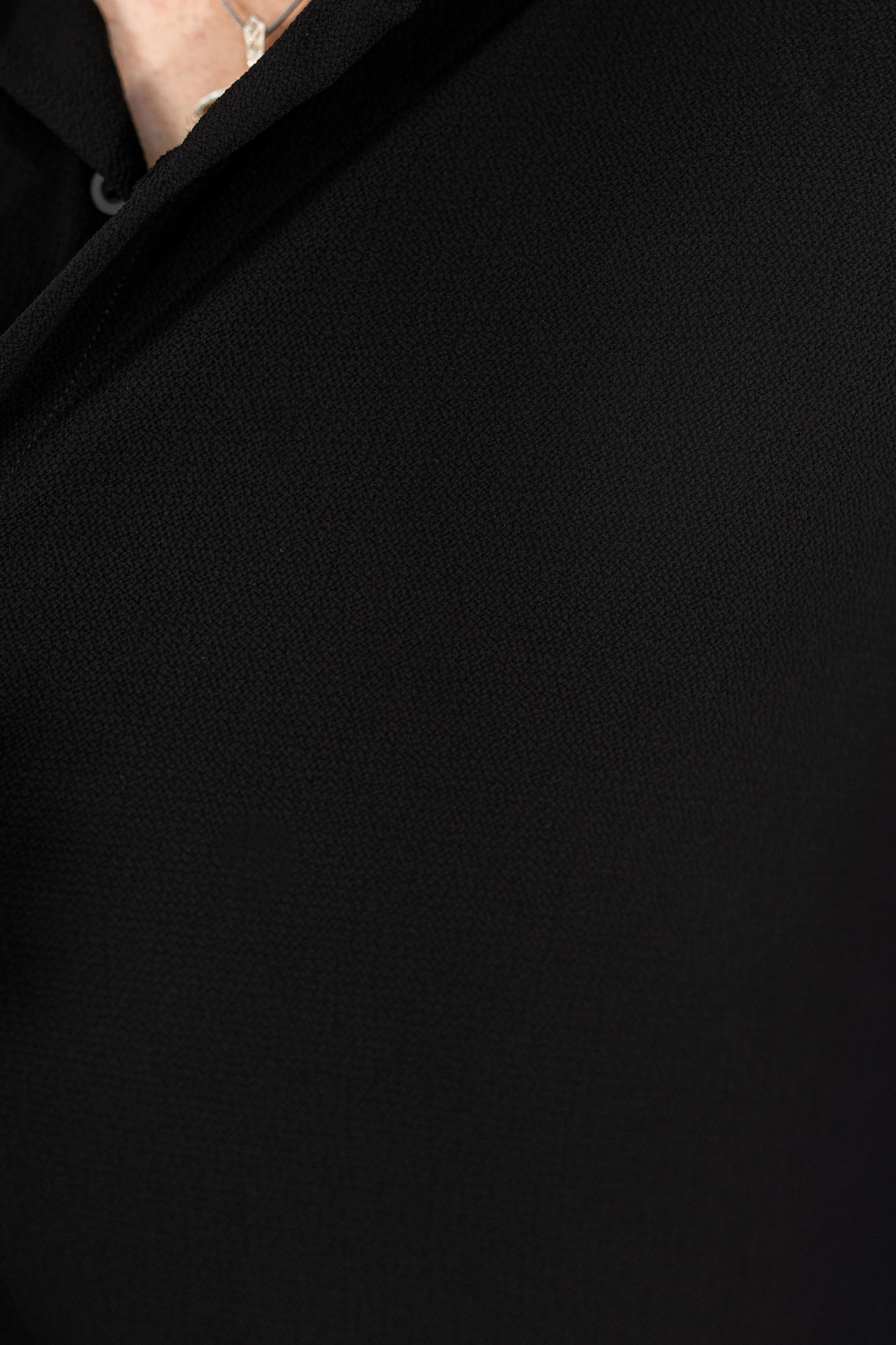 Noir Textured Oversized Shirt