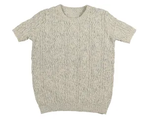 Noma Marled Textured Knit in Light Blue