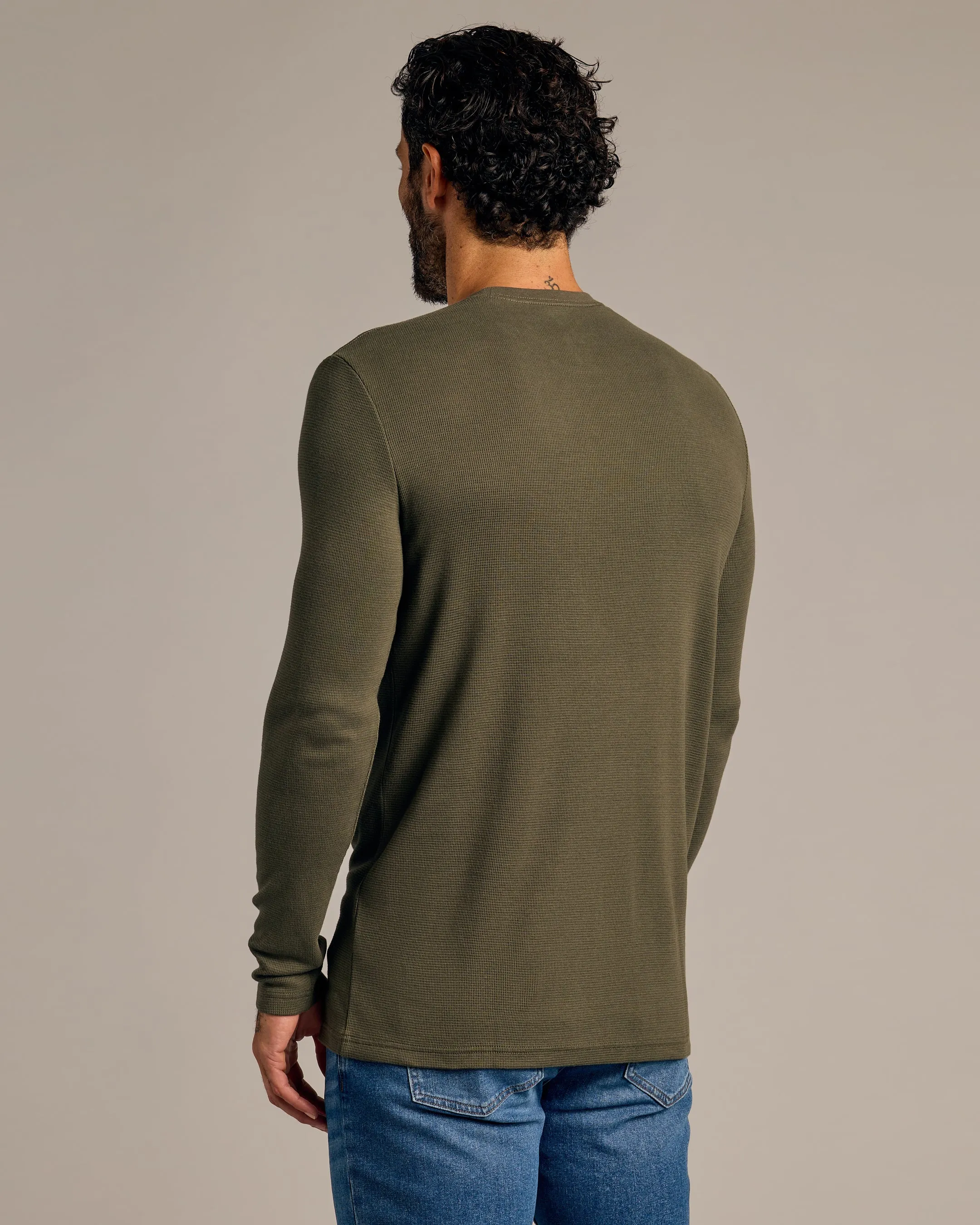 Nude Tint Waffle Long Sleeve Crew 2-Pack