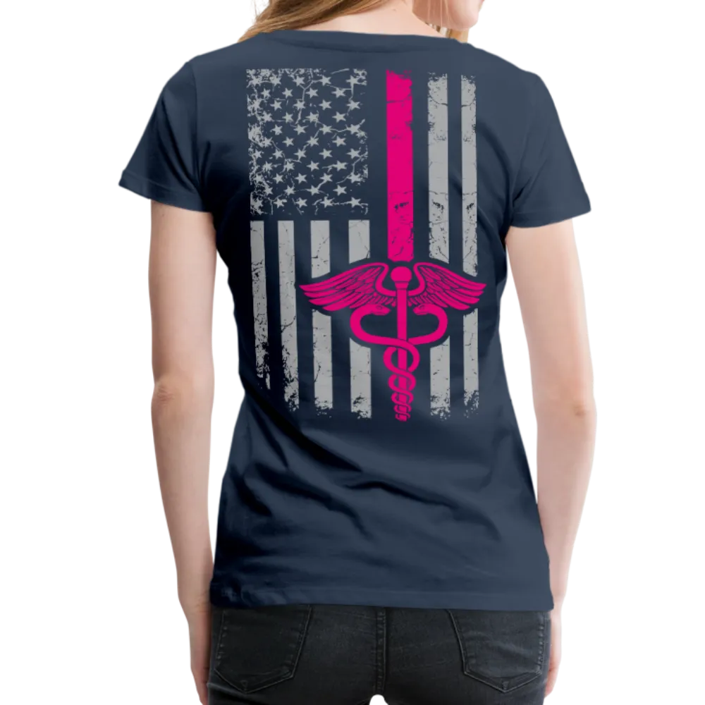 Nurse Flag Pink Women’s Premium T-Shirt (CK1599)