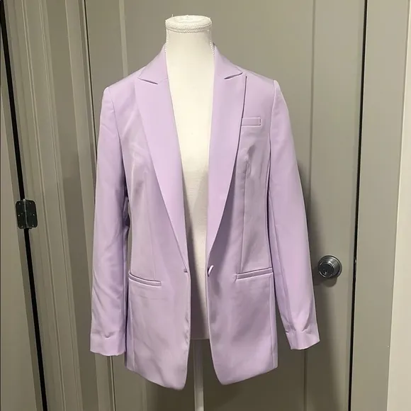 NWT Express Purple Blazer Tailored Suit Jacket