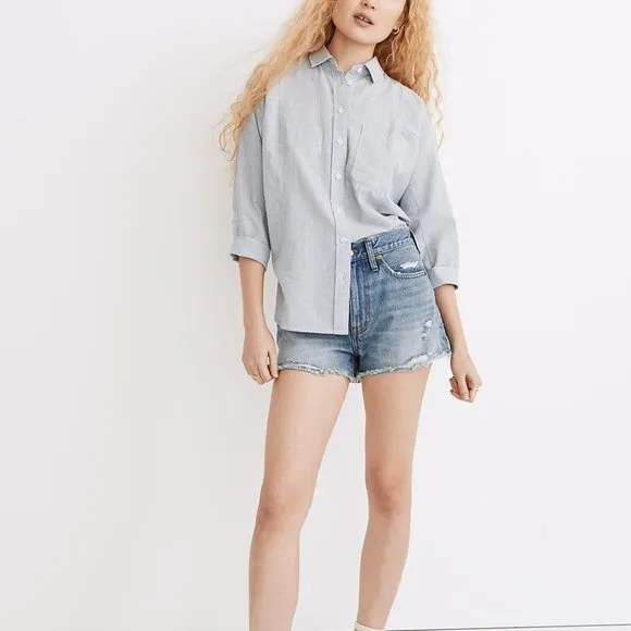 [NWT] Madewell Relaxed Denim Distressed Shorts