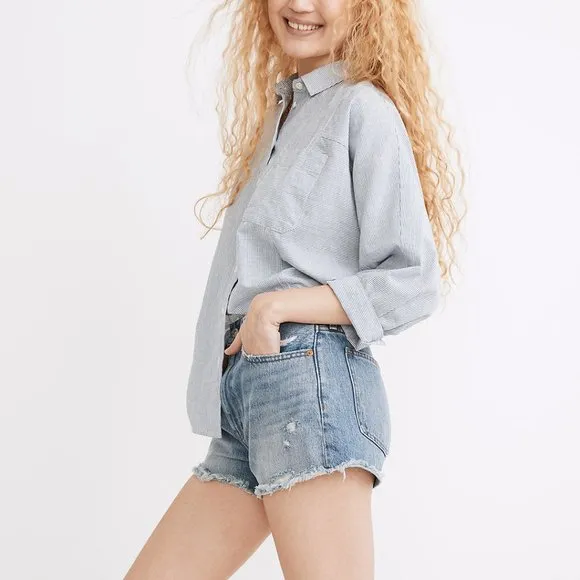 [NWT] Madewell Relaxed Denim Distressed Shorts